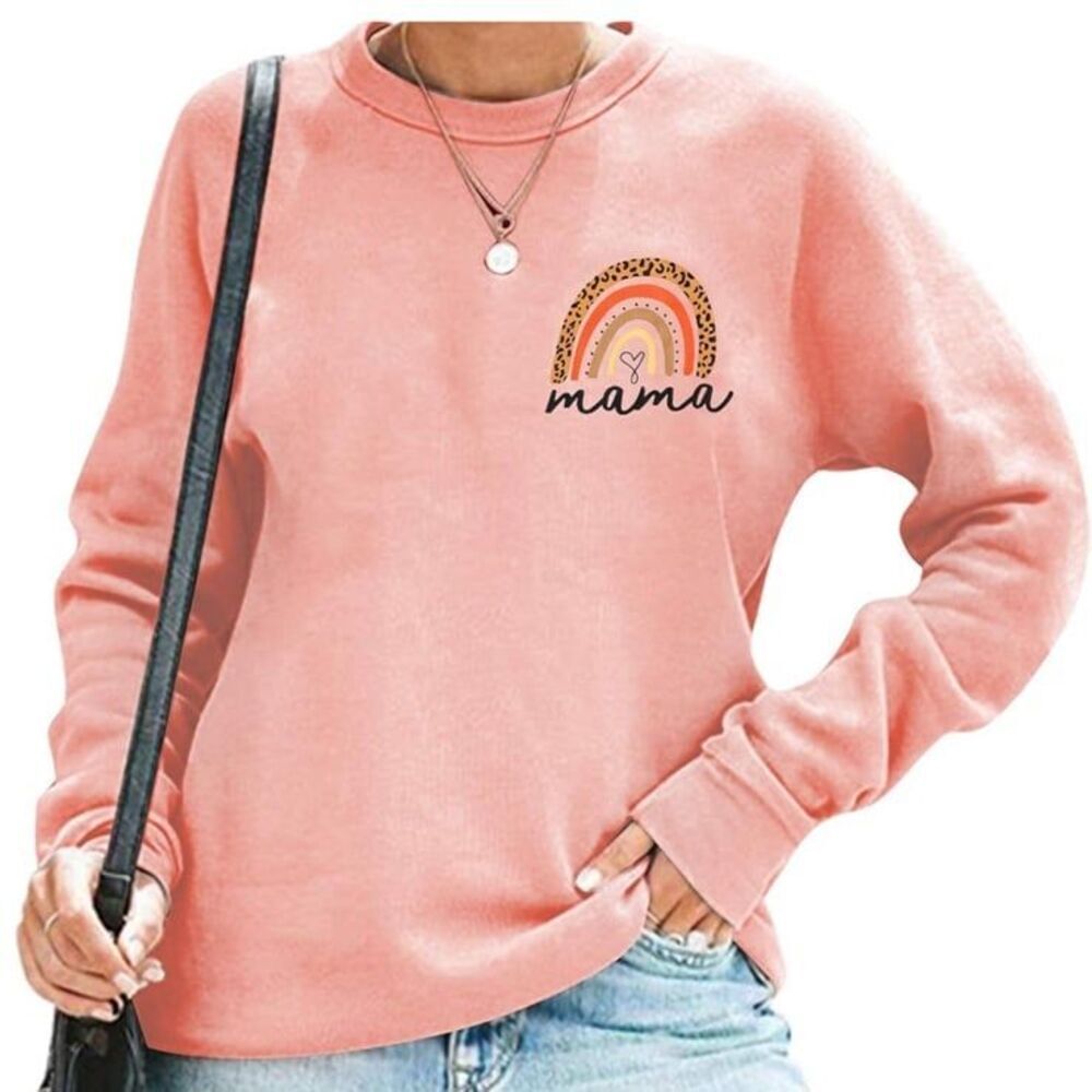Pet mama Sweatshirt Women Dog Paw Graphic Pullover Top NWT Size XL Proud Pet Mom